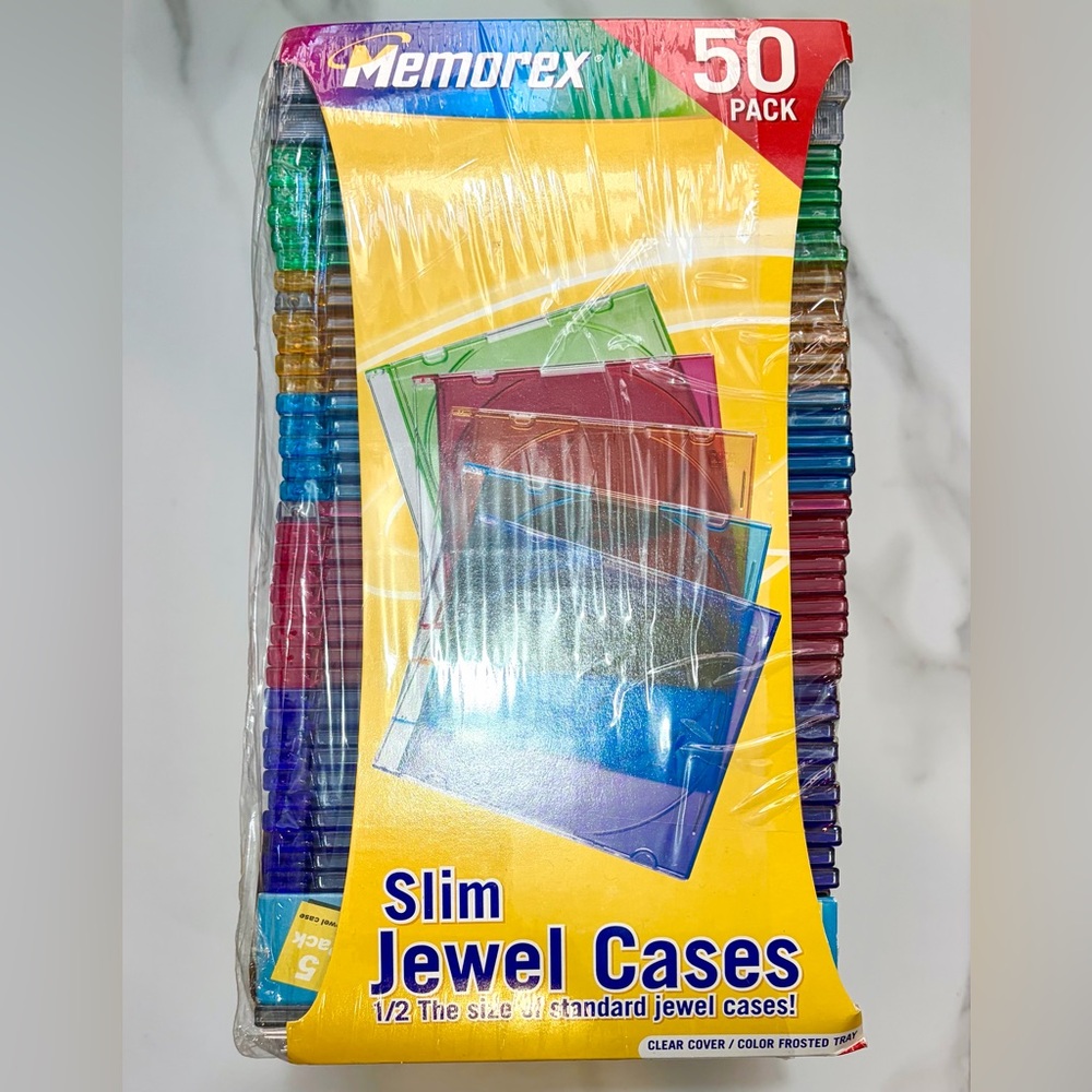 Memorex Slim Jewel CD|DVD Cases 44-Pack - Picture 2 of 2